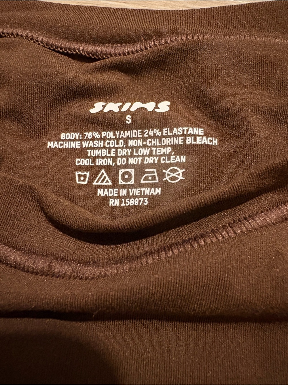 SKIMS Chocolate Brown Scoop Neck Bodysuit